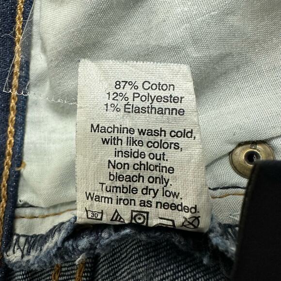 J. Crew Factory Stretch Skinny Blue Jeans Style E7294 Size 28/30 Dark Mid Rise - Picture 10 of 10